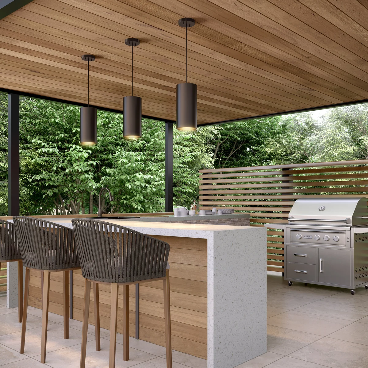 Millennium Lighting 1 Light Outdoor Hanging Pendant, Searcy Collection, Powdered Coat Black Finish - Image 2