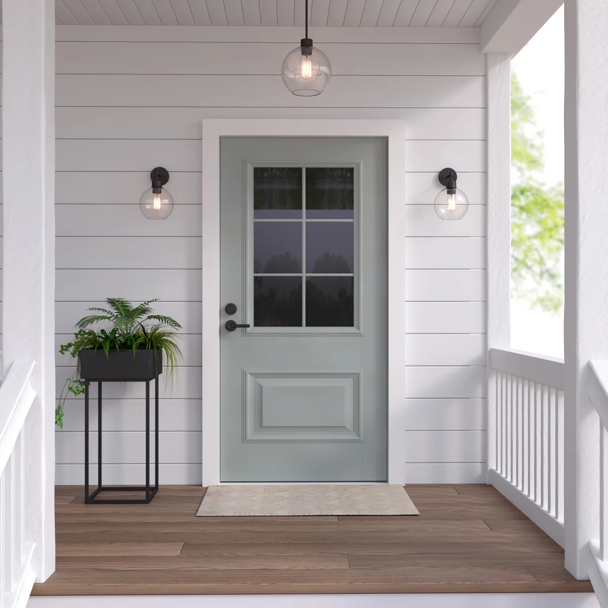Millennium Lighting 1 Light Outdoor Hanging Pendant, Basin Series, Powdered Coat Black Finish - Image 2