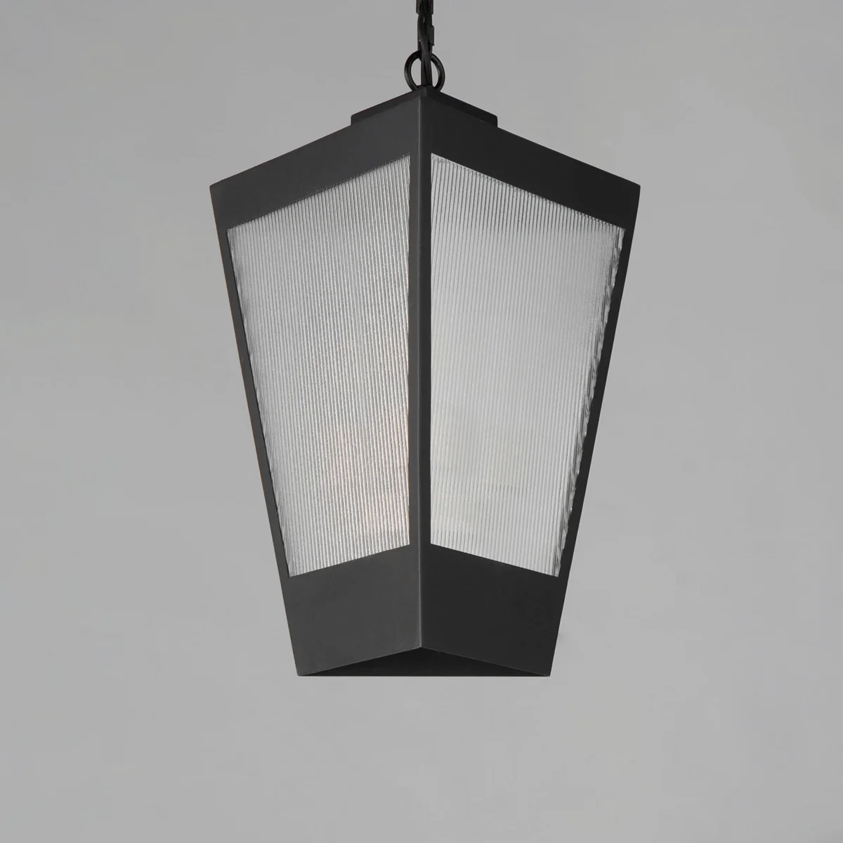 Triform 14" LED Outdoor Pendant, Black / Antique Brass - Image 4