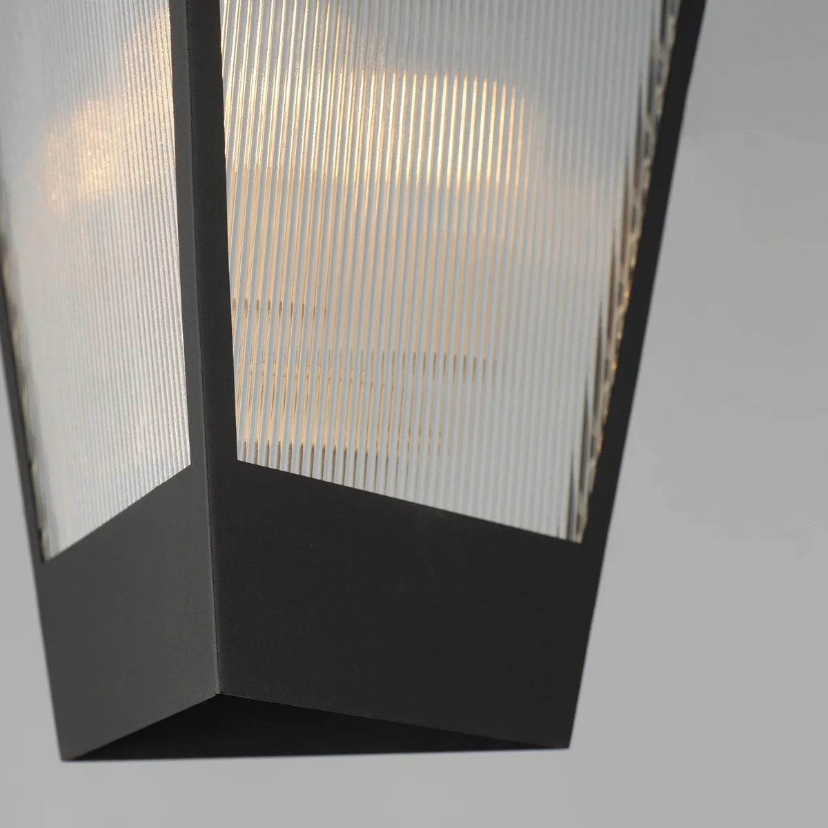 Triform 14" LED Outdoor Pendant, Black / Antique Brass - Image 5