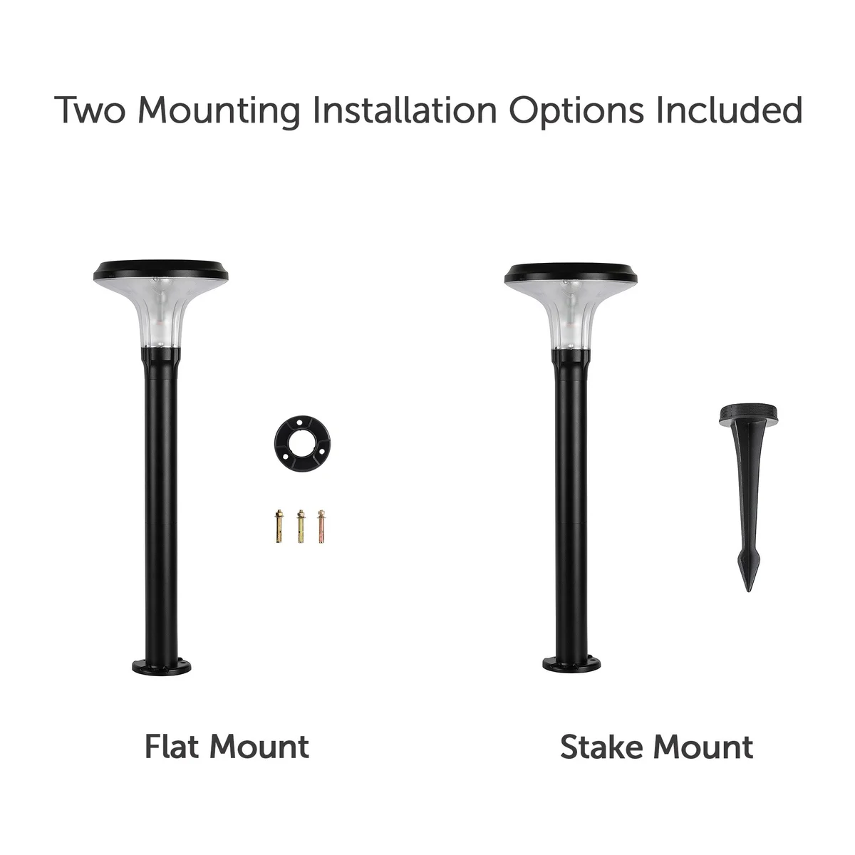 Vantage Bollard Solar Pathway Light, 200 Lumens, 2 PK - Image 5