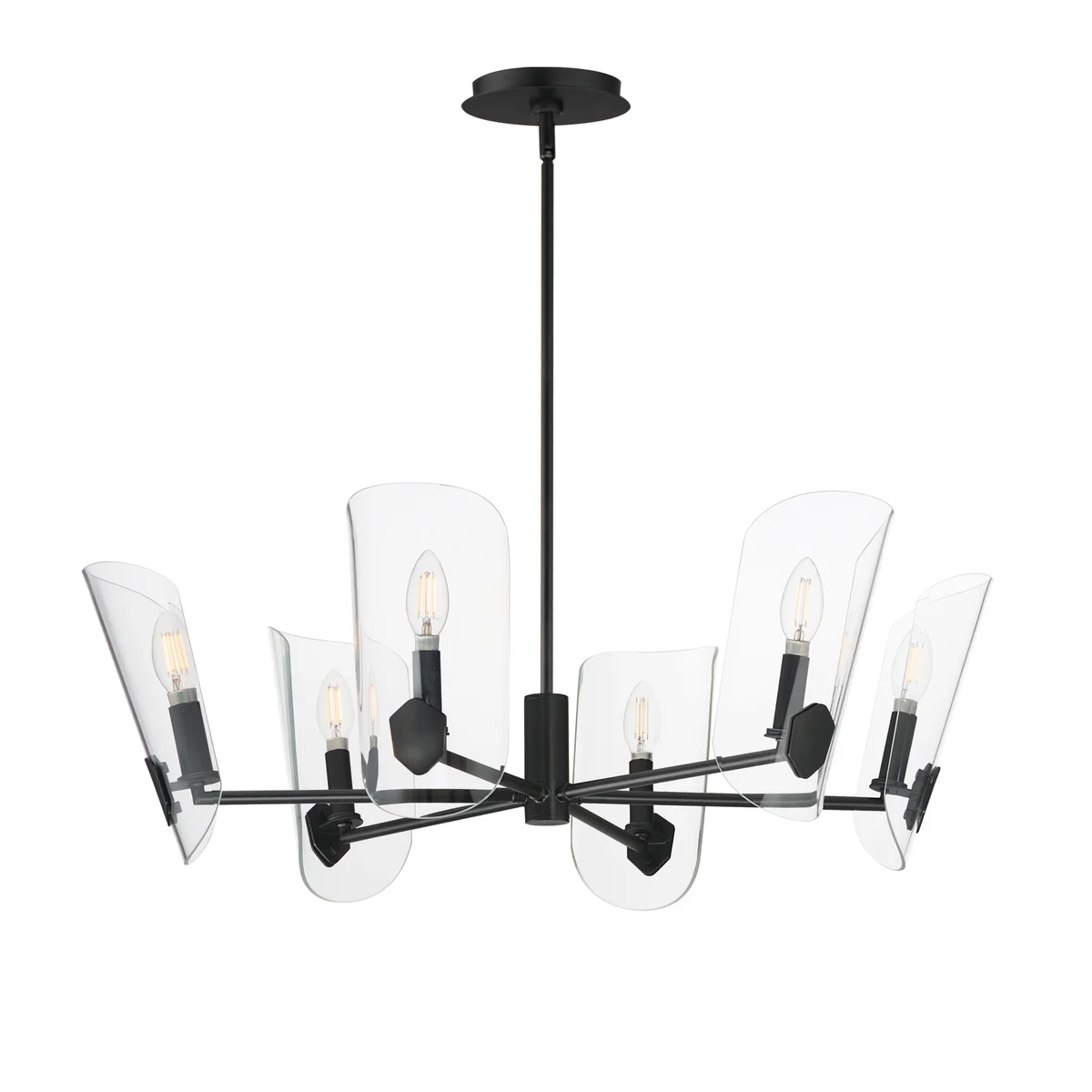 Armory 6-Light Chandelier, Black Finish