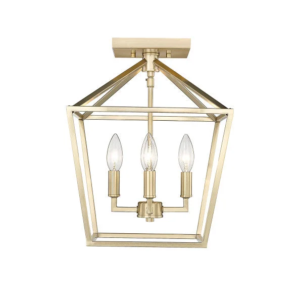 Millennium Lighting Four Light Semi Flush Mount Ceiling Light (Available in Matte Black, Modern Gold, Satin Nickel) - Image 2