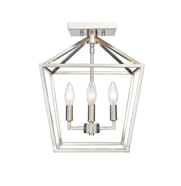 Millennium Lighting Four Light Semi Flush Mount Ceiling Light (Available in Matte Black, Modern Gold, Satin Nickel) - Image 3