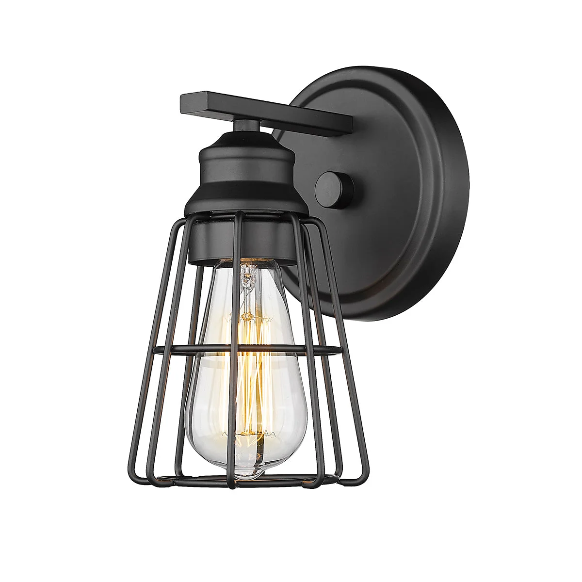Millennium Lighting 1 Light Sconce, Matte Black Finish