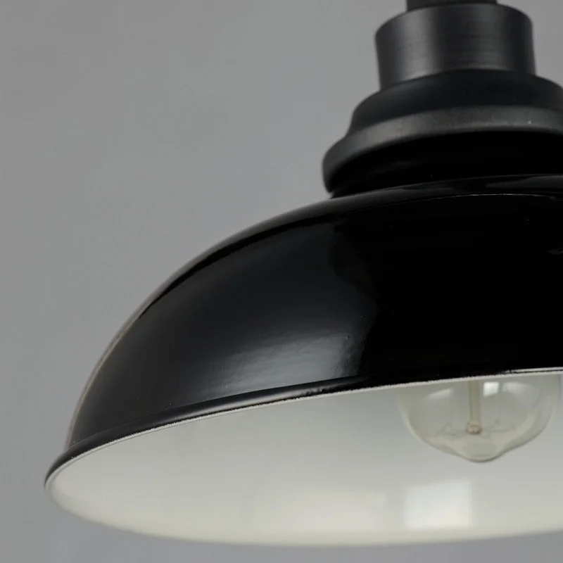 Granville 1-Light Outdoor Wall Sconce, Gloss Black / Black or White / Black - Image 6
