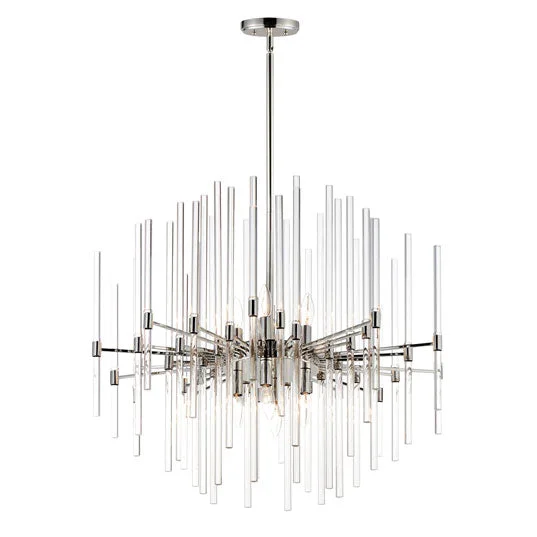 29" Divine 8-Light Pendant, 480W, 120V, Polished Nickel or Heritage Finish - Image 4