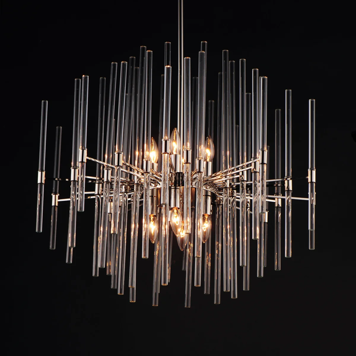 29" Divine 8-Light Pendant, 480W, 120V, Polished Nickel or Heritage Finish - Image 5