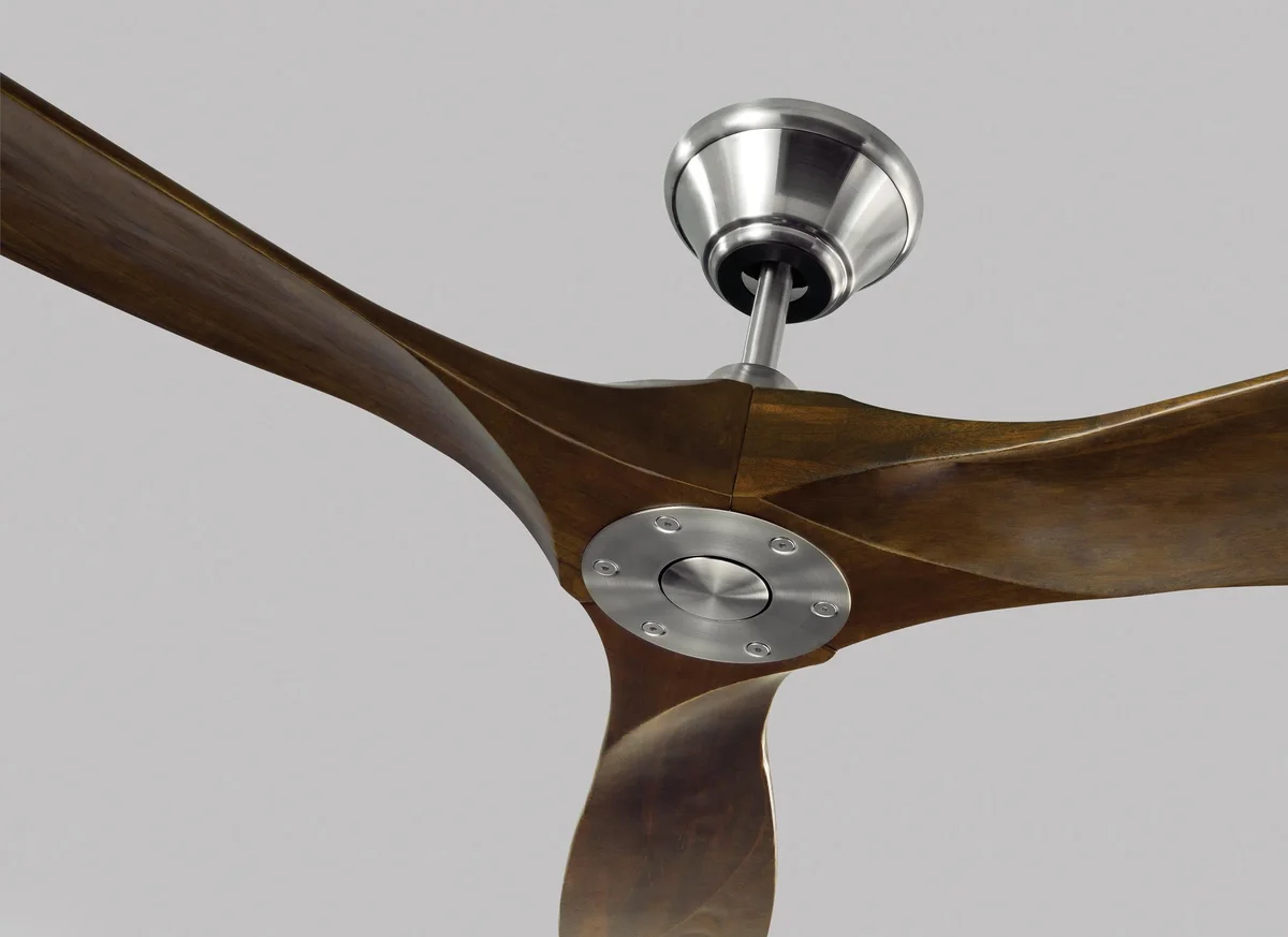 60" Maverick - Brushed Steel with Dark Walnut Blades - Image 2