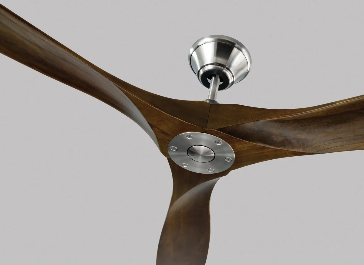 70" Maverick Max - Brushed Steel with Dark Walnut Blades - Image 2