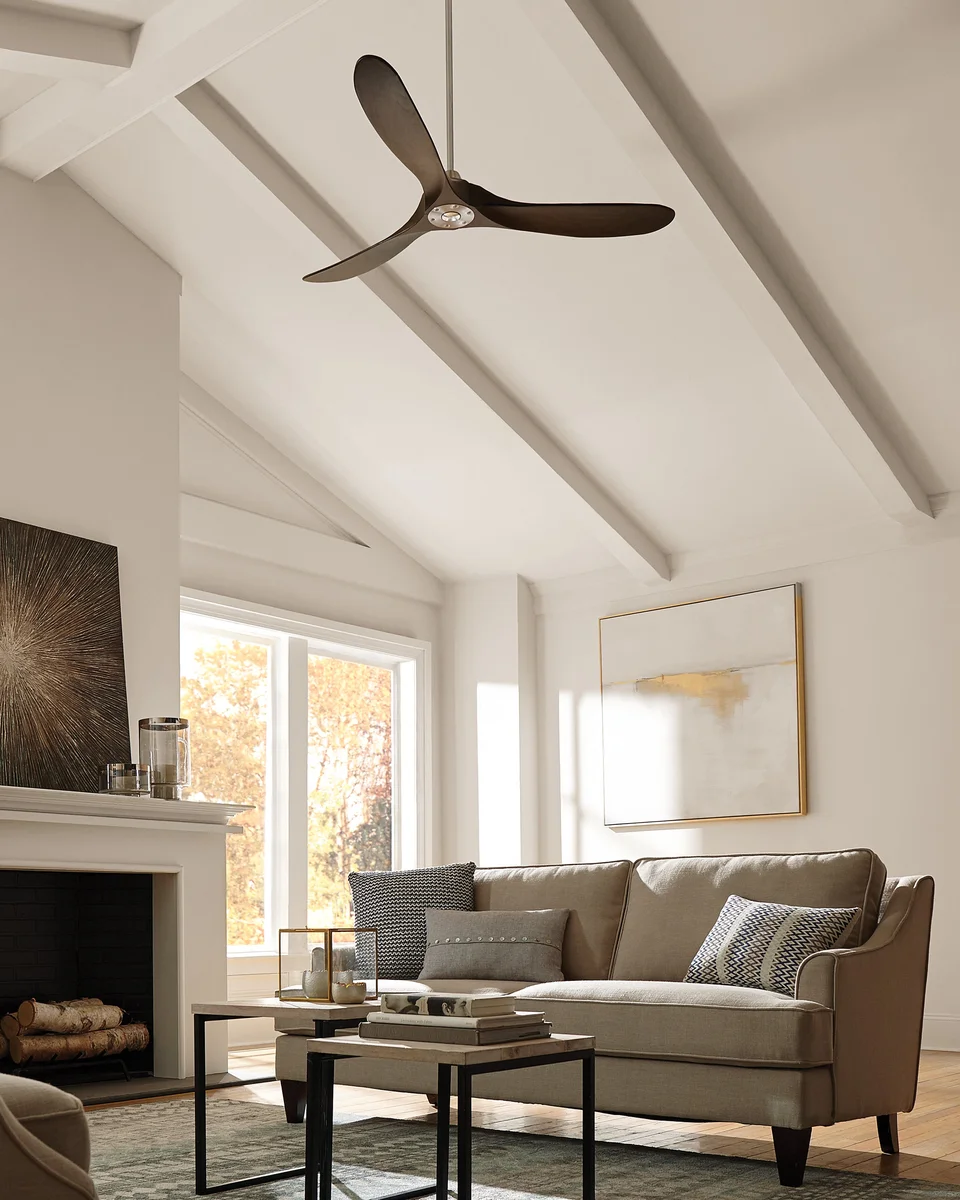 70" Maverick Max - Brushed Steel with Dark Walnut Blades - Image 3
