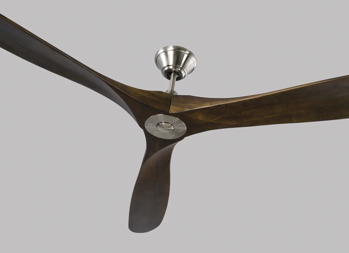 88" Maverick Super Max - Brushed Steel with Dark Walnut Blades - Image 2