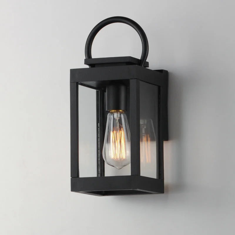 Nassau VX 1-Light Outdoor Wall Lantern, Black or White / Black - Image 5
