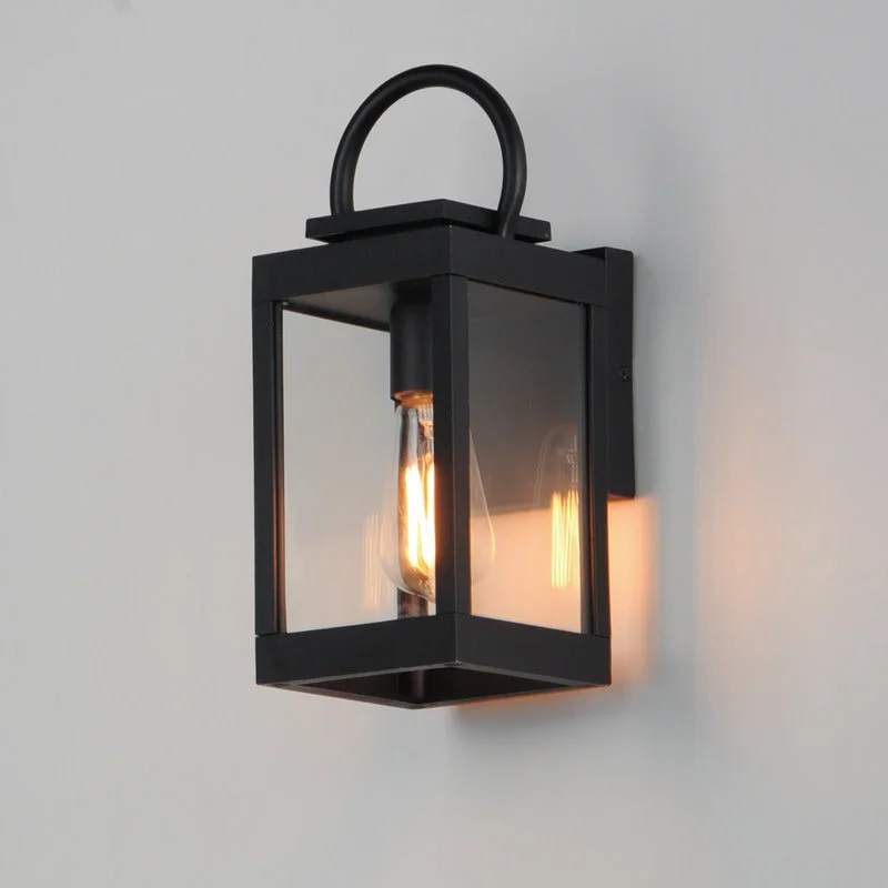 Nassau VX 1-Light Outdoor Wall Lantern, Black or White / Black - Image 6