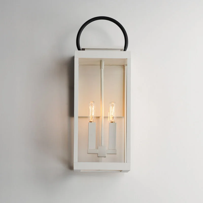 Nassau VX 1-Light Large Outdoor Wall Lantern, Black or White / Black - Image 3
