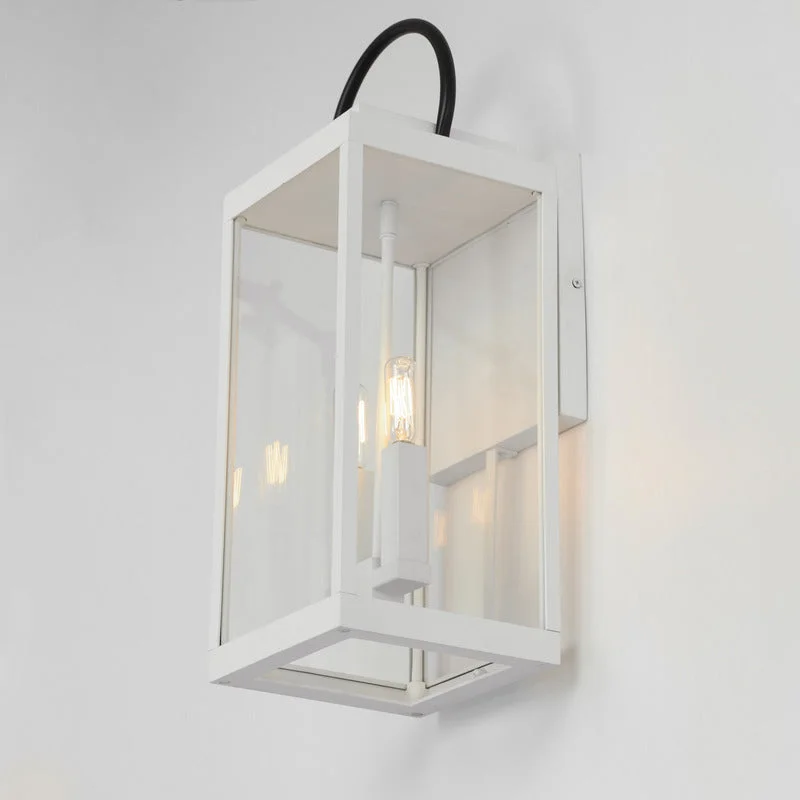 Nassau VX 1-Light Large Outdoor Wall Lantern, Black or White / Black - Image 5