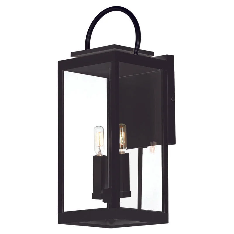 Nassau VX 1-Light Large Outdoor Wall Lantern, Black or White / Black - Image 7
