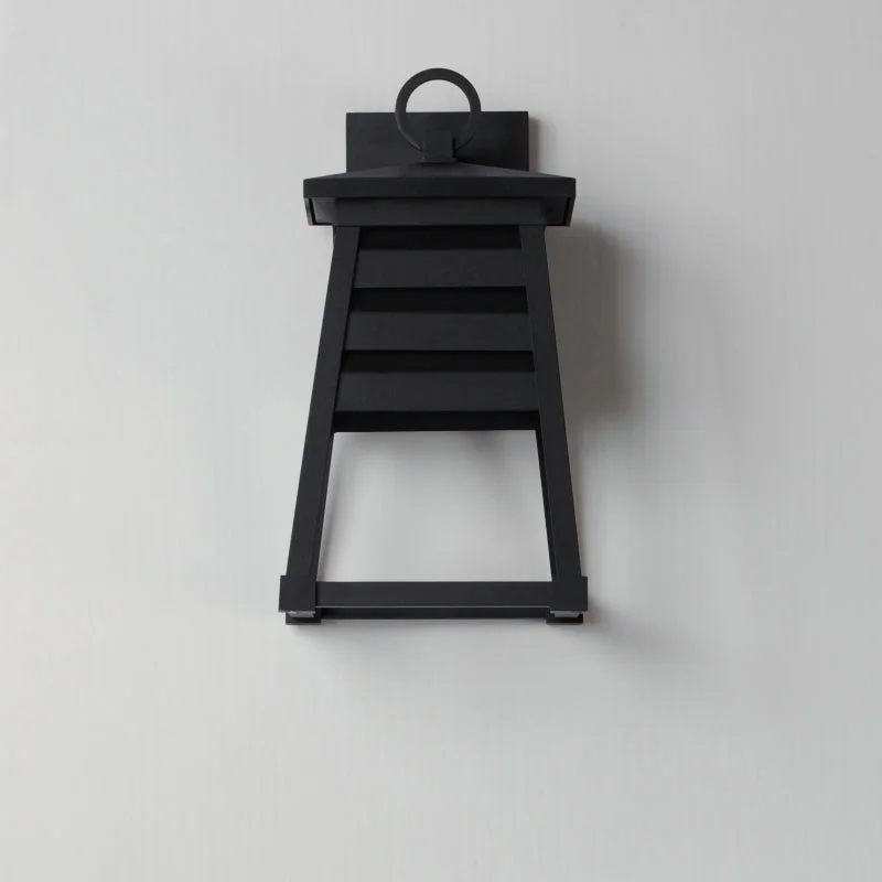 Shutters 1-Light Small Outdoor Wall Sconce, Black, White / Black, or Weathered Zinc / Black - Image 2