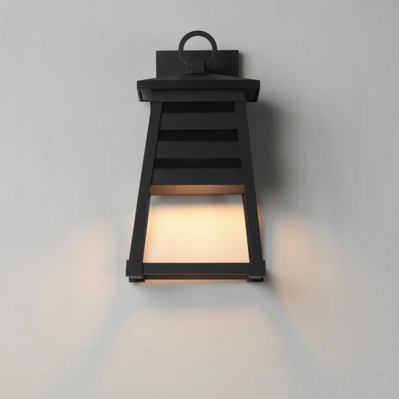 Shutters 1-Light Small Outdoor Wall Sconce, Black, White / Black, or Weathered Zinc / Black - Image 3