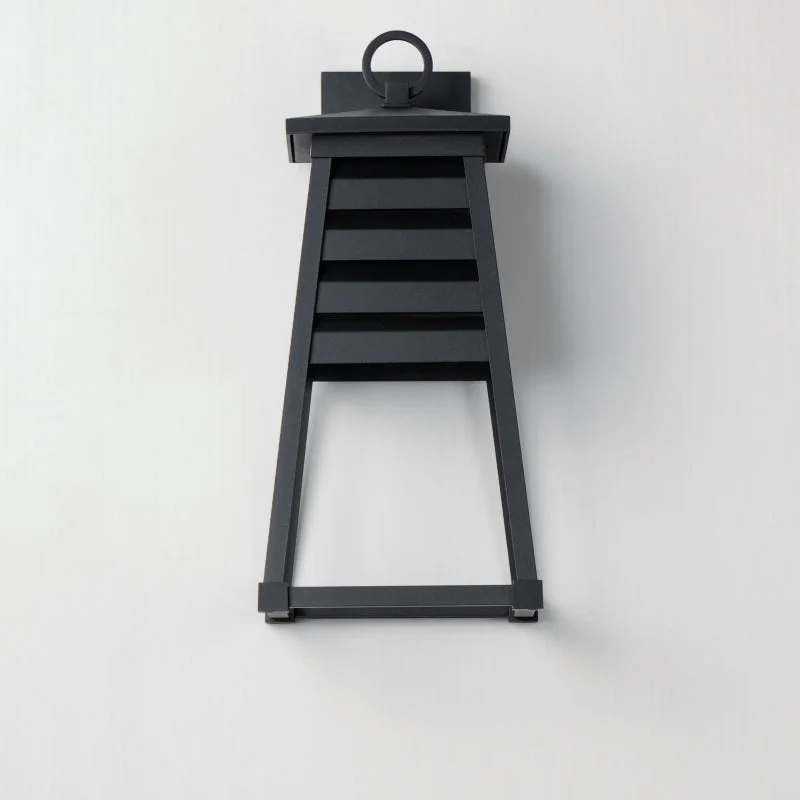 Shutters 1-Light Medium Outdoor Wall Sconce, Black, White / Black, or Weathered Zinc / Black - Image 2