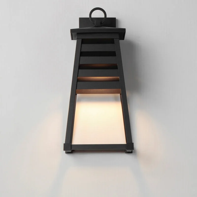 Shutters 1-Light Medium Outdoor Wall Sconce, Black, White / Black, or Weathered Zinc / Black - Image 3