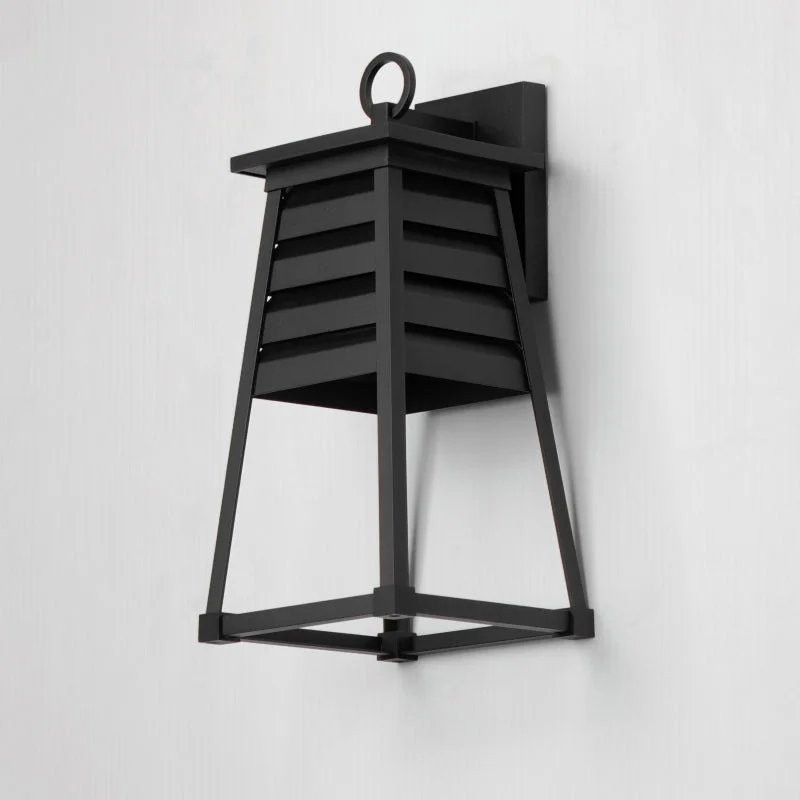 Shutters 1-Light Medium Outdoor Wall Sconce, Black, White / Black, or Weathered Zinc / Black - Image 4