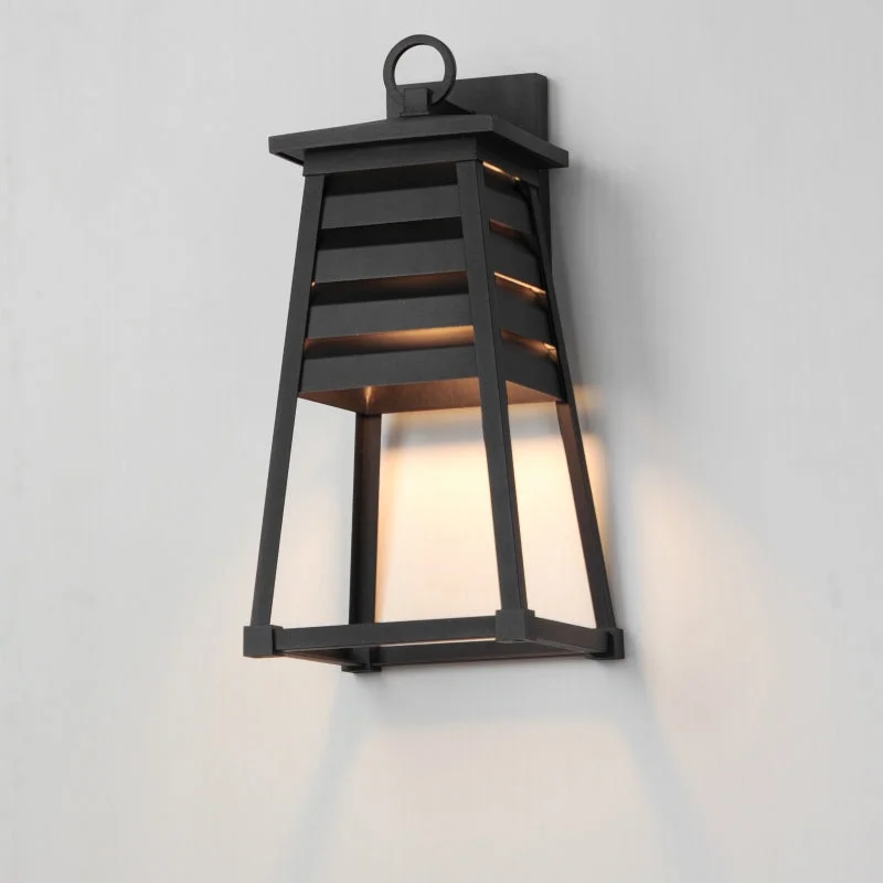 Shutters 1-Light Medium Outdoor Wall Sconce, Black, White / Black, or Weathered Zinc / Black - Image 5
