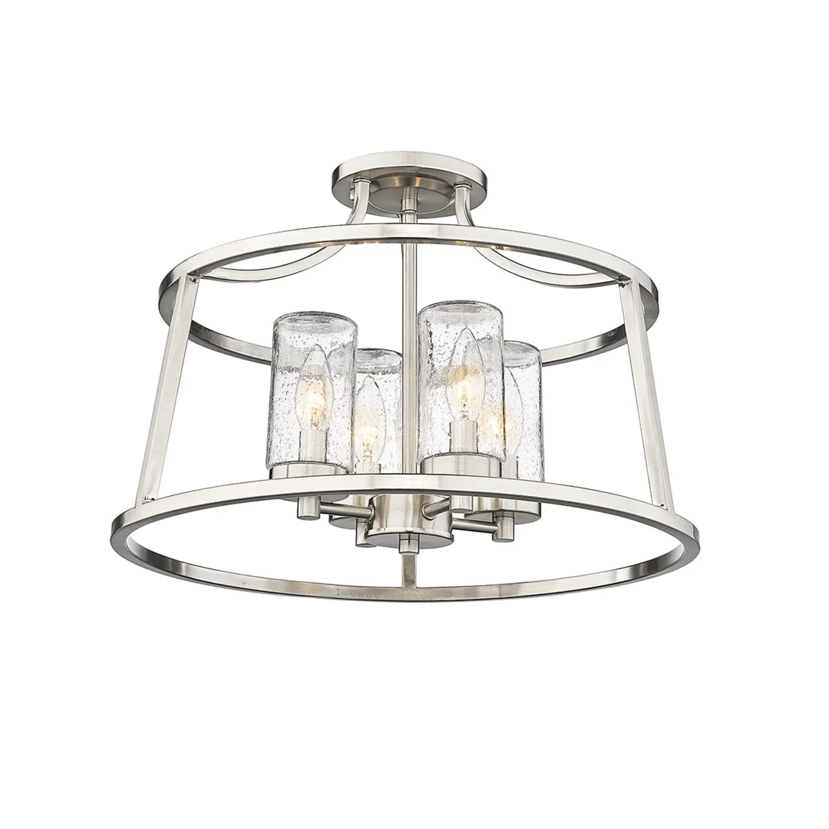 Millennium Lighting Four Light Semi Flush Mount Ceiling Light, Errol Collection, (Available in Brushed Nickel or Matte Black Finish) - Image 2