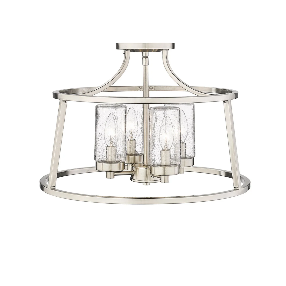 Millennium Lighting Four Light Semi Flush Mount Ceiling Light, Errol Collection, (Available in Brushed Nickel or Matte Black Finish) - Image 4