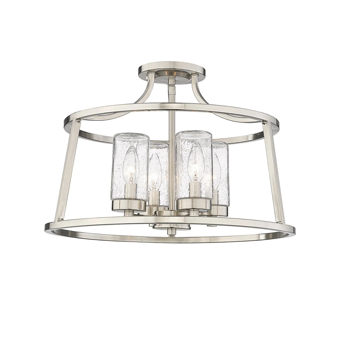 Millennium Lighting Four Light Semi Flush Mount Ceiling Light, Errol Collection, (Available in Brushed Nickel or Matte Black Finish) - Image 5