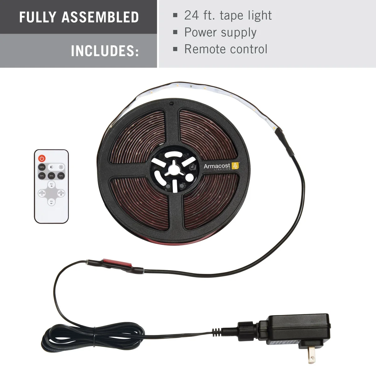 RibbonFlex Home White Indoor/Outdoor LED Strip Light Tape, 24V, 2600 Lumens, 24W, 3000K - Image 4