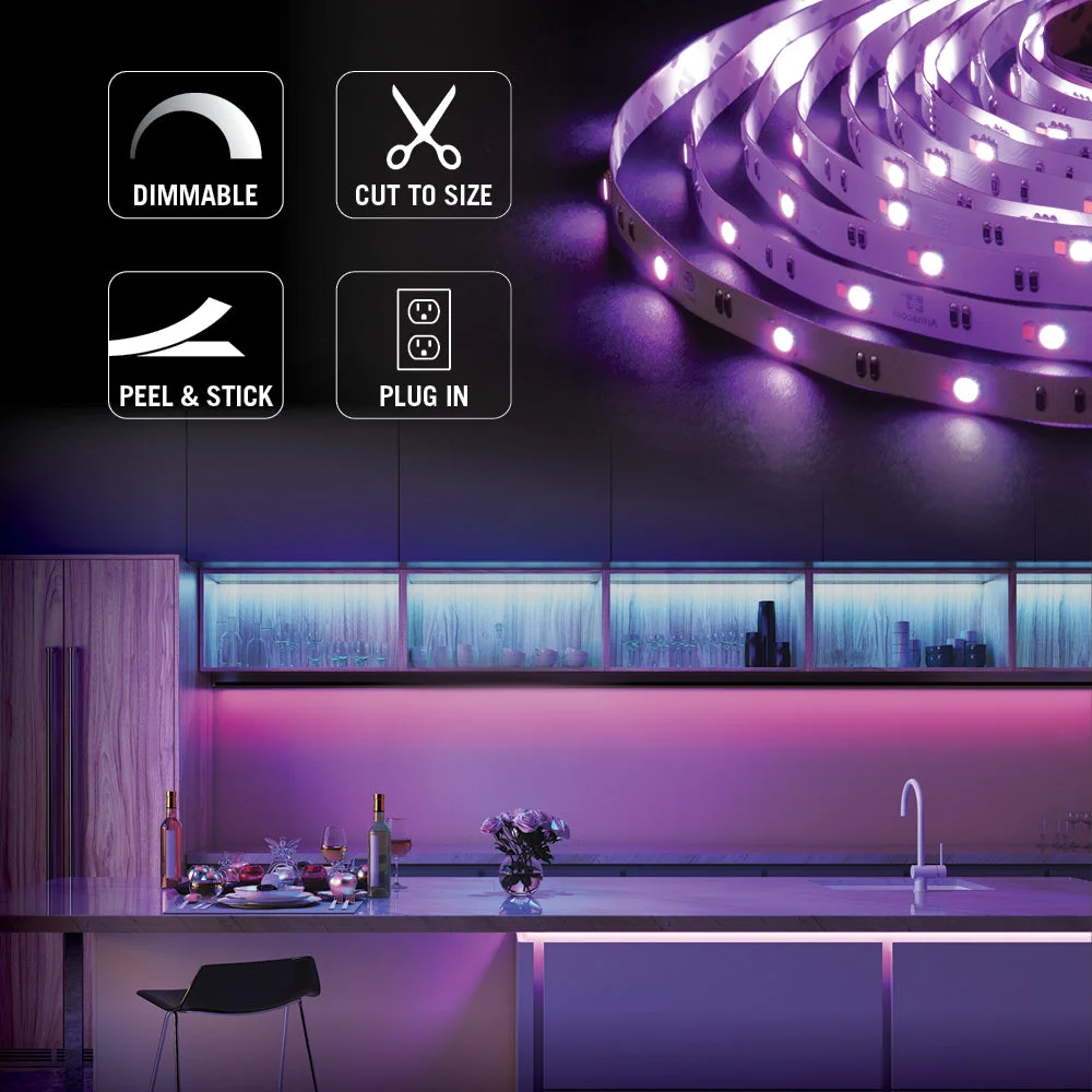 RibbonFlex Home RGBW Multicolor LED Strip Light Tape, 24V, 1400 Lumens, 24W, 3000K - Image 3