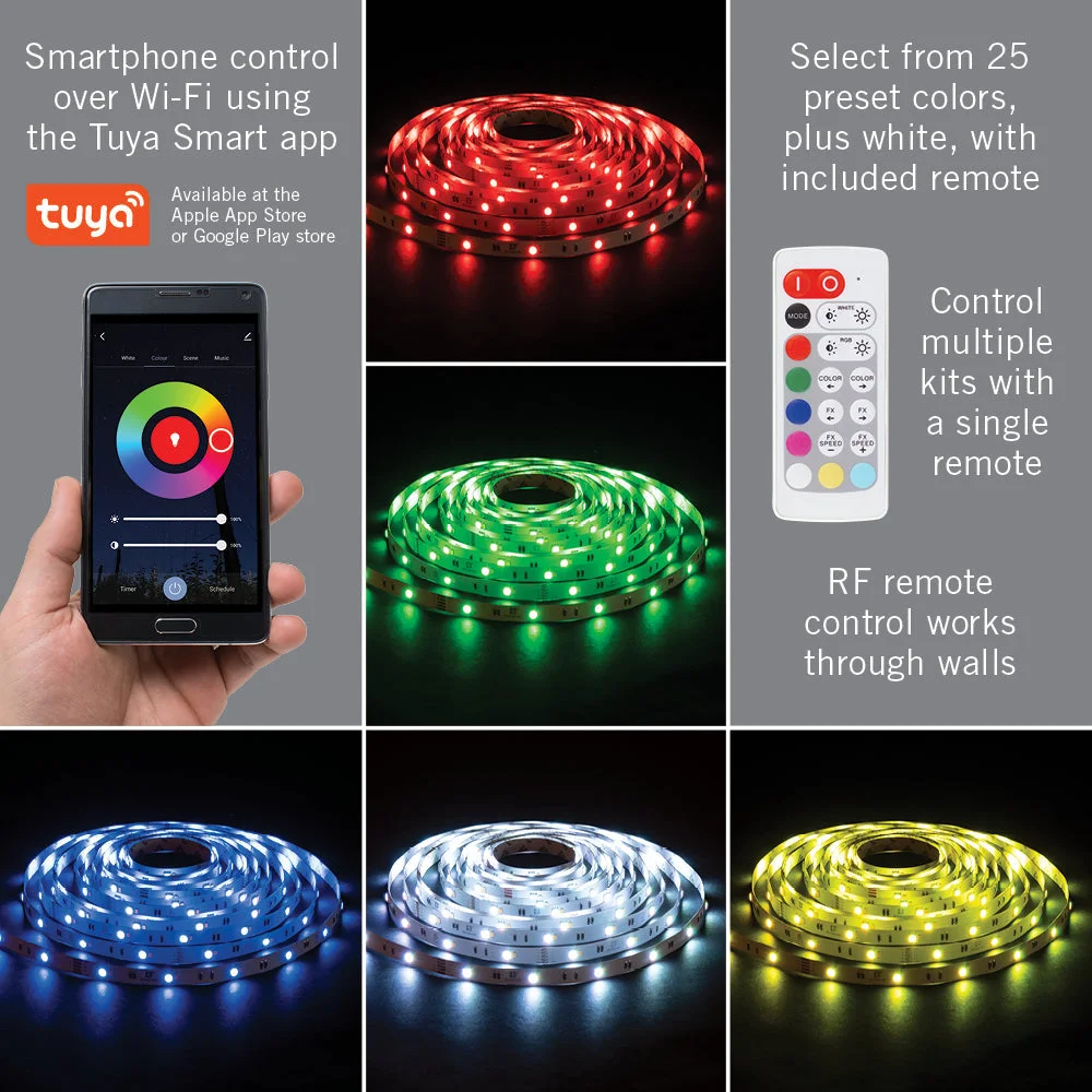 RibbonFlex Home RGBW Multicolor LED Strip Light Tape, 24V, 1400 Lumens, 24W, 3000K - Image 4