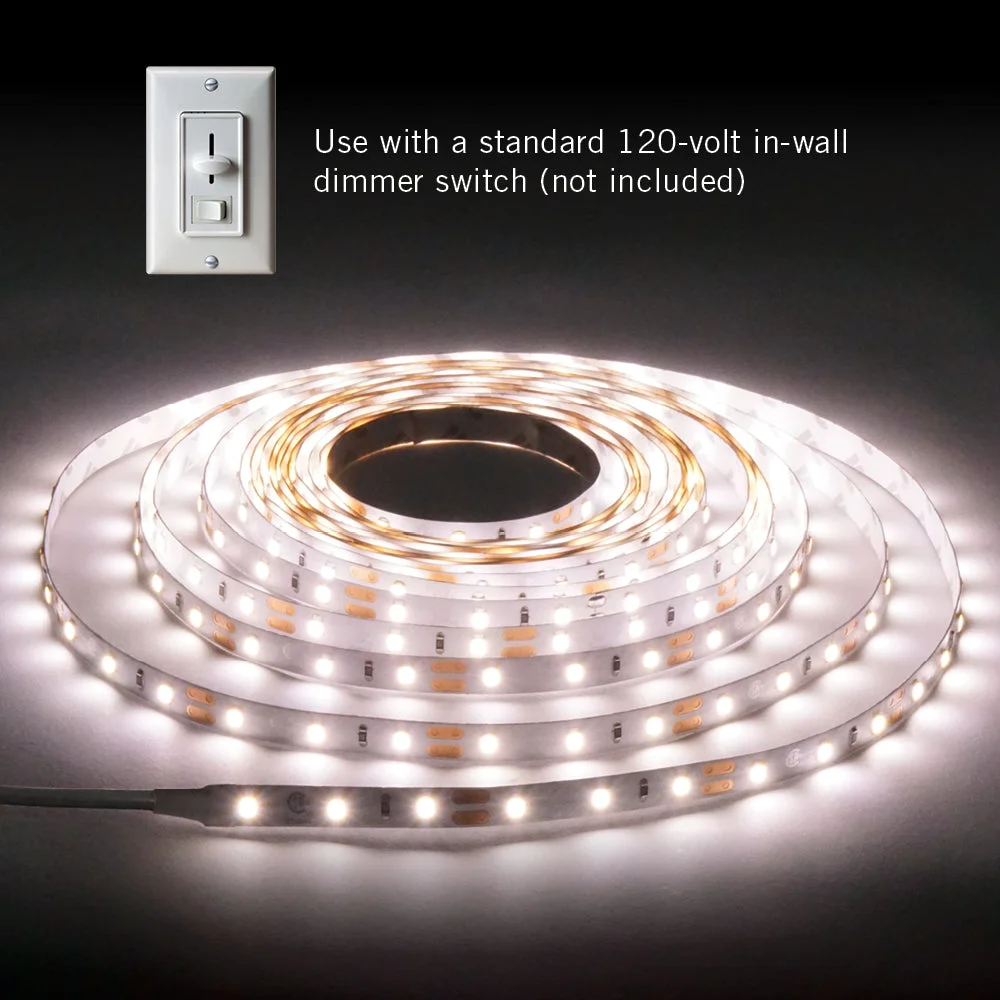 RibbonFlex Home AC Dimmable Warm White LED Tape Light Kit, 16 ft. (5m), 2700K, 3000K or 4000K, 120V - Image 2