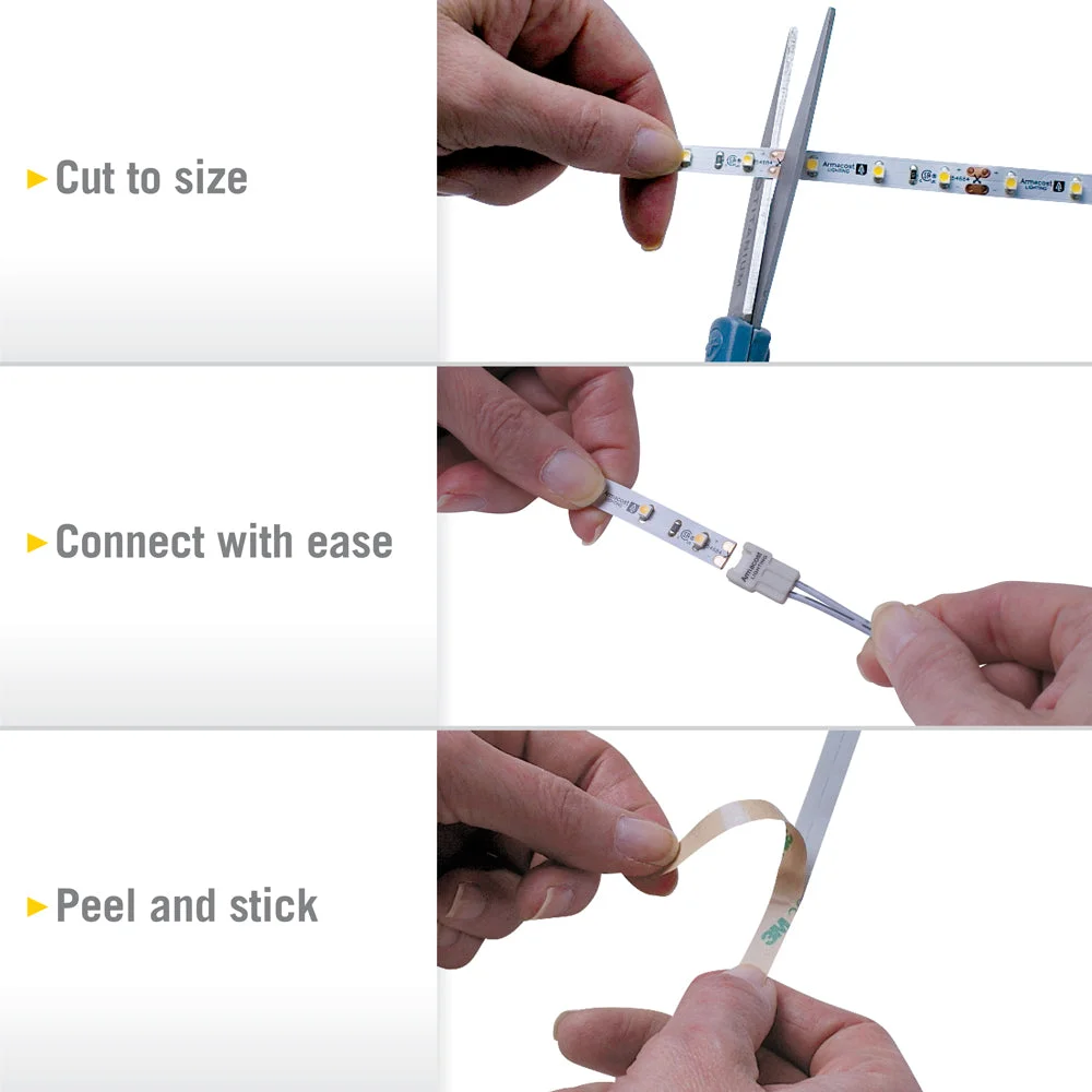 RibbonFlex Home AC Dimmable Warm White LED Tape Light Kit, 16 ft. (5m), 2700K, 3000K or 4000K, 120V - Image 5