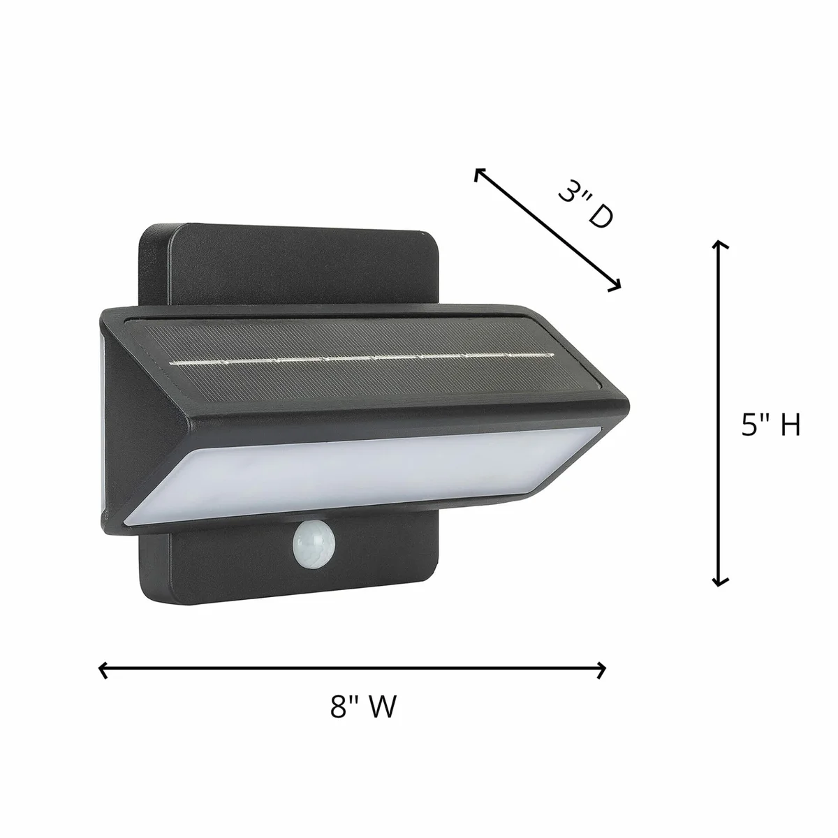 2PK Architectural Solar Wall Accent Light with Motion Sensor, 120 Lumens, 1.2W, 2700 CCT, Black Finish - Image 3