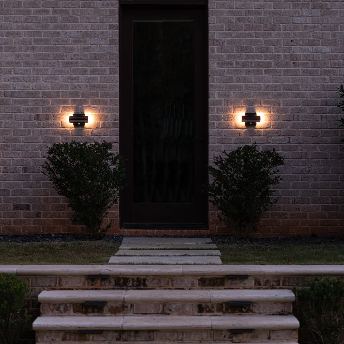 2PK Architectural Solar Wall Accent Light with Motion Sensor, 120 Lumens, 1.2W, 2700 CCT, Black Finish - Image 5