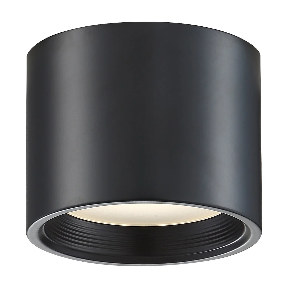 Dual Voltage LED Flush Mount Ceiling Light, 1200 Lumens, 15W, 3000K, 120-277V, Black Finish, Reel Collection - Image 3