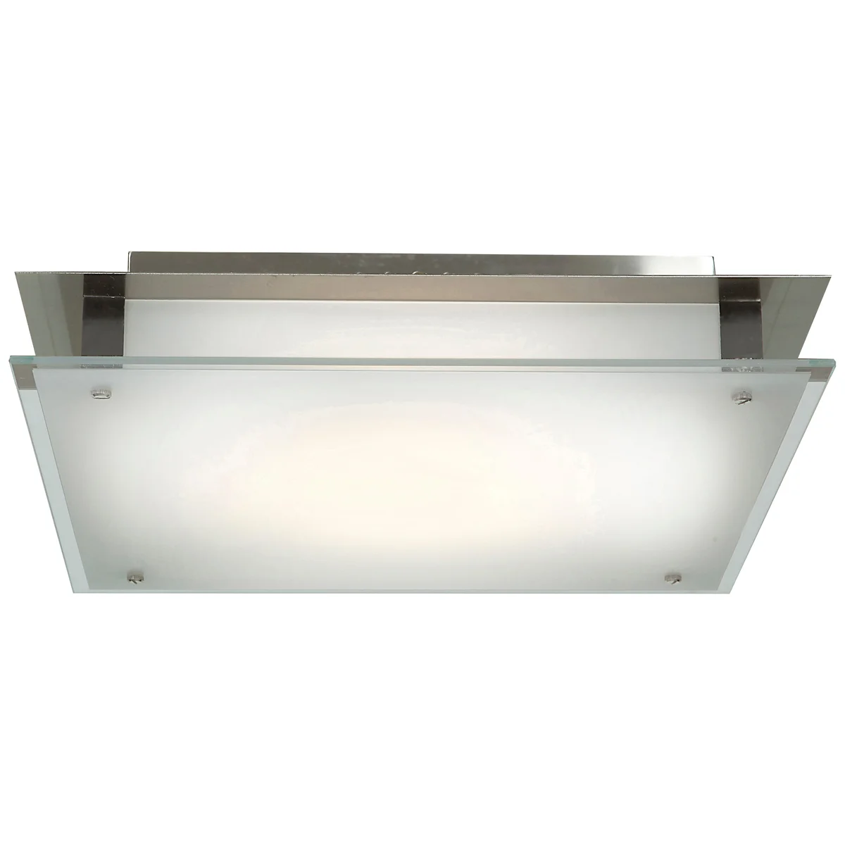 LED Flush Mount Ceiling Light, Brushed Steel Finish, 200W, 120V, Vision SQ Collection - Image 2