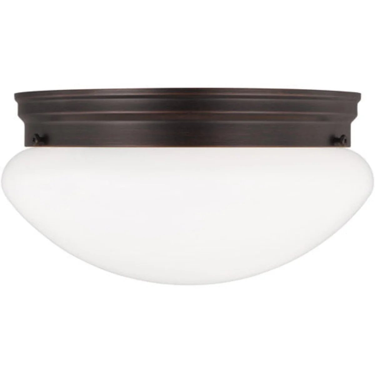 Webster 2 Light 10" Bronze Ceiling Flush Mount Ceiling Light - Image 2