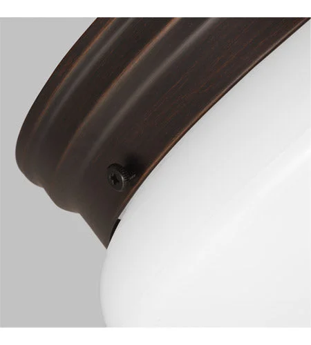 Webster 2 Light 10" Bronze Ceiling Flush Mount Ceiling Light - Image 3