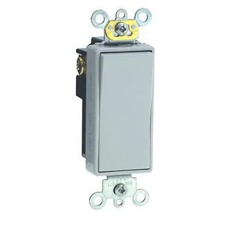 Single Pole Rocker Switch, 20 Amp, 120/277 Volt (White, Black, Ivory, Light Almond, Gray, Brown) - Image 3
