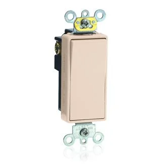 Single Pole Rocker Switch, 20 Amp, 120/277 Volt (White, Black, Ivory, Light Almond, Gray, Brown) - Image 5