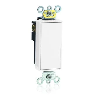Single Pole Rocker Switch, 20 Amp, 120/277 Volt (White, Black, Ivory, Light Almond, Gray, Brown) - Image 6