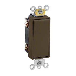 Three Way Rocker Switch, 20 Amp, 120/277 Volt (White, Black, Ivory, Light Almond, Gray, Brown, Red) - Image 2