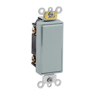 Three Way Rocker Switch, 20 Amp, 120/277 Volt (White, Black, Ivory, Light Almond, Gray, Brown, Red) - Image 4