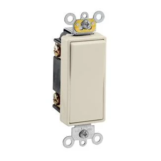 Three Way Rocker Switch, 20 Amp, 120/277 Volt (White, Black, Ivory, Light Almond, Gray, Brown, Red) - Image 7