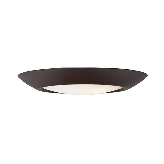 7.5" LED Flush Mount, 1200 Lumens, 13.5W, 3000K CCT, 120V, Black, Satin Nickel, or Bronze Finish - Image 3