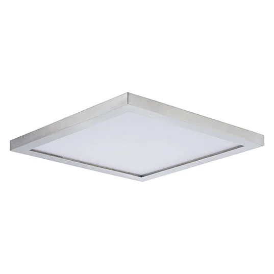 6.5" LED Square Flush Mount, 1050 Lumens, 15W, 3000K CCT, 120V, Black, White, or Satin Nickle Finish - Image 3