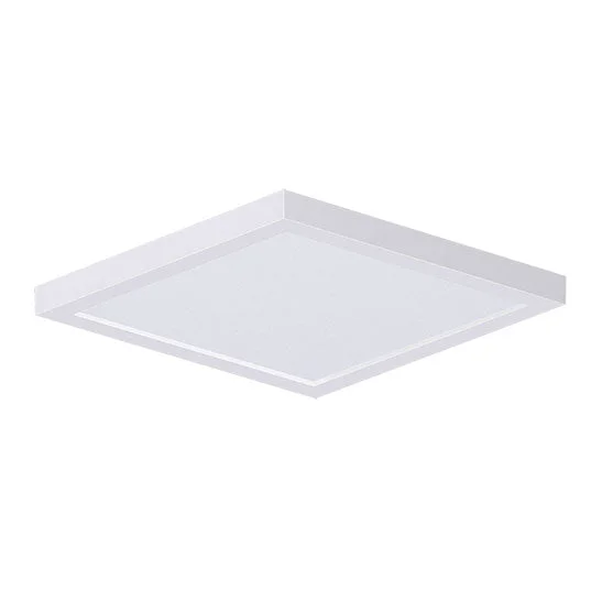 8.5" LED Square Flush Mount, 1260 Lumens, 18W, 3000K CCT, 120V, Black, White, or Satin Nickel Finish - Image 2